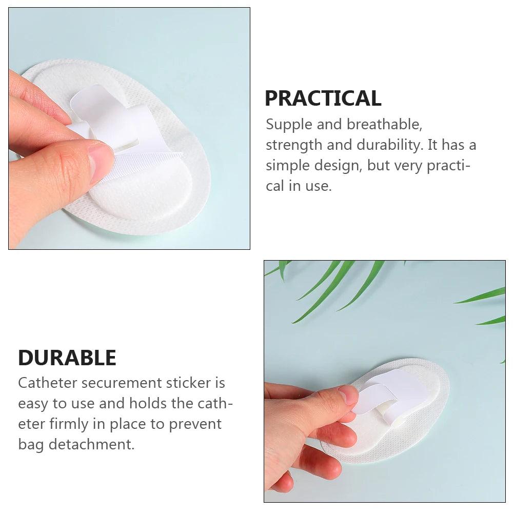 10pcs Universal Catheter Fixation Stickers, White by HitMyNeed