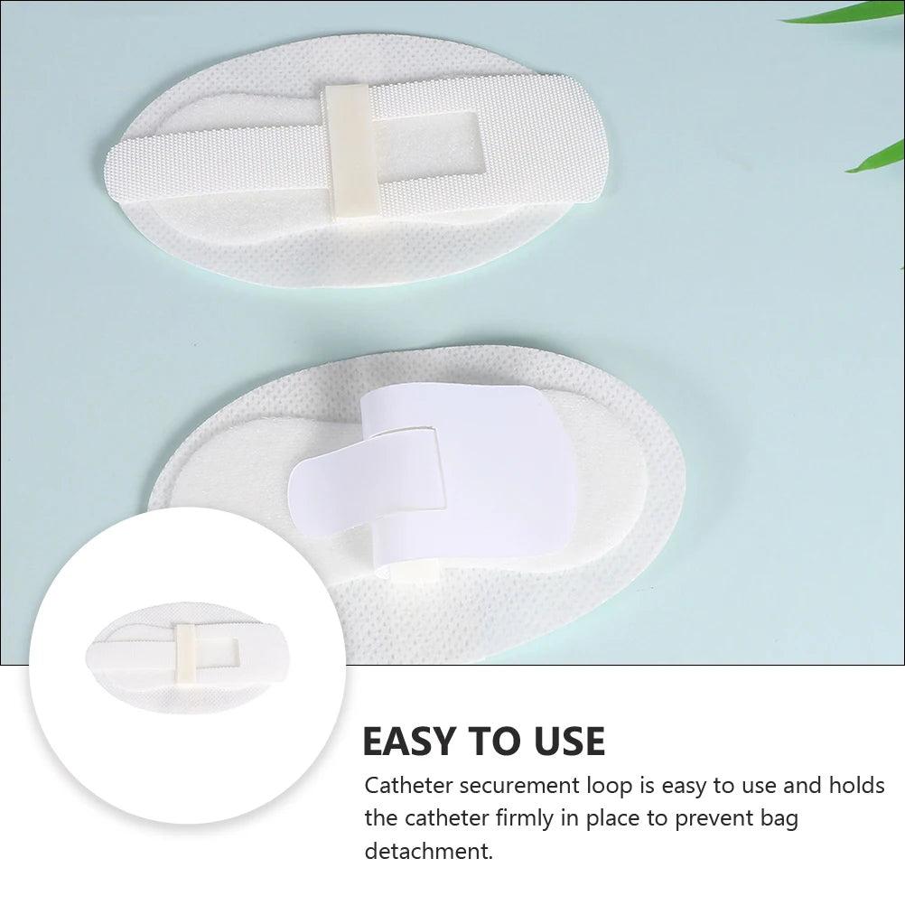 10pcs Universal Catheter Fixation Stickers, White by HitMyNeed
