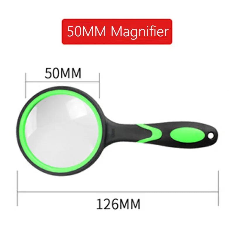 10X Handheld Magnifying Glass 50mm Lens green by HitMyNeed