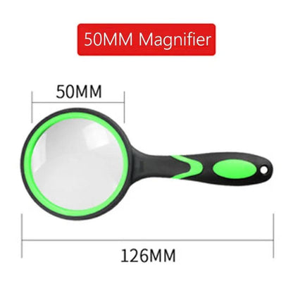 10X Handheld Magnifying Glass 50mm Lens green by HitMyNeed