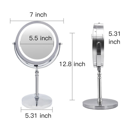 10x Magnifying LED Cosmetic Mirror with Swivel Base by HitMyNeed