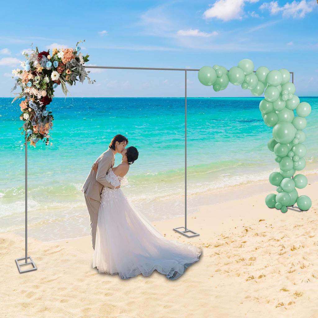 10x20Ft Silver Wedding Backdrop Stand Pipe Kit by HitMyNeed