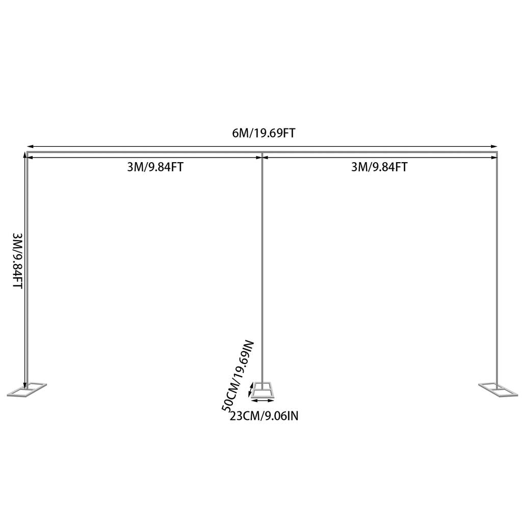 10x20Ft Silver Wedding Backdrop Stand Pipe Kit by HitMyNeed