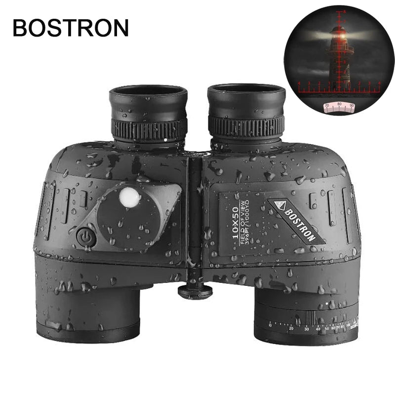 10x50 Marine Binoculars with Compass & Rangefinder black1050 by HitMyNeed