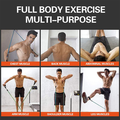 11-Piece Resistance Band Pull Rope Set with Accessories by HitMyNeed