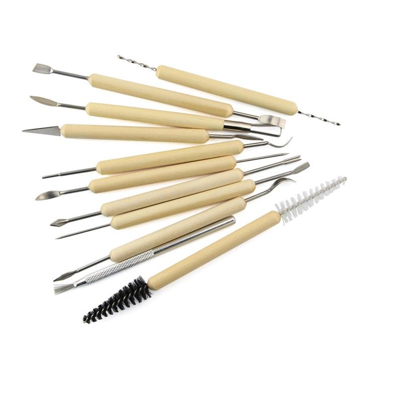 11-Piece Wood Handle Sculpting Tools Set by HitMyNeed