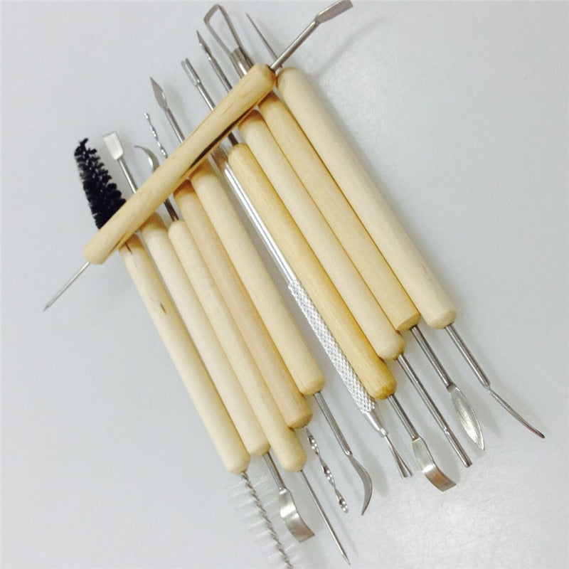 11-Piece Wood Handle Sculpting Tools Set by HitMyNeed