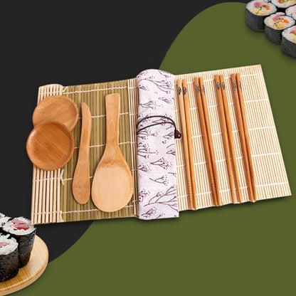 11-Piece Wooden Sushi Making Tools Set by HitMyNeed