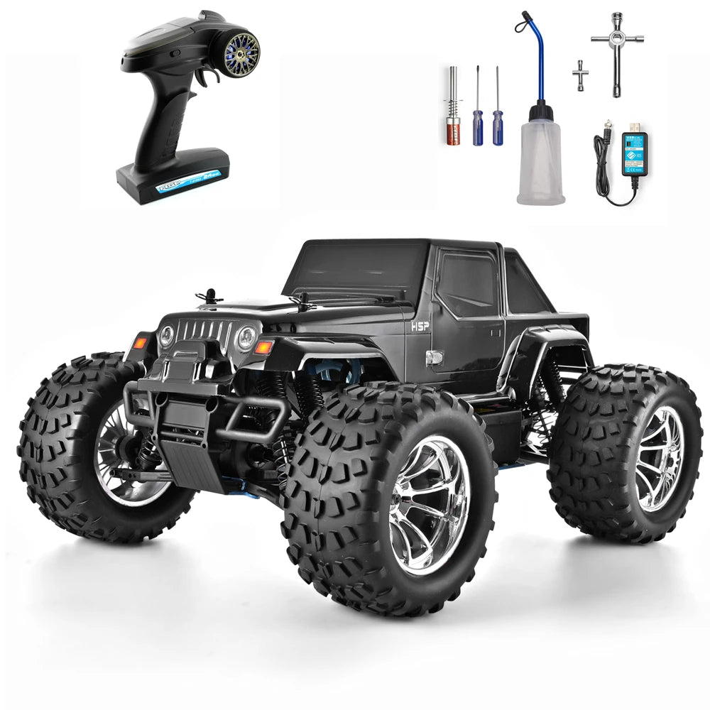1:10 Nitro 4WD Off-Road RC Monster Truck black by HitMyNeed