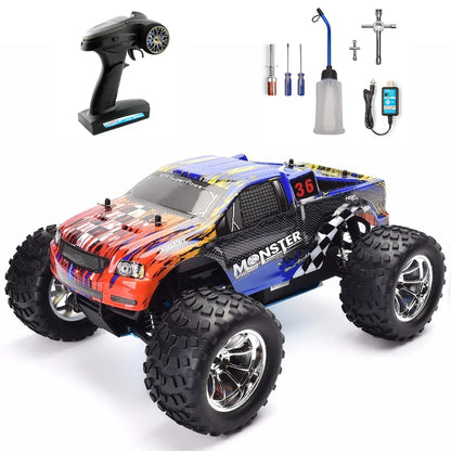 1:10 Nitro 4WD Off-Road RC Monster Truck sky-blue by HitMyNeed