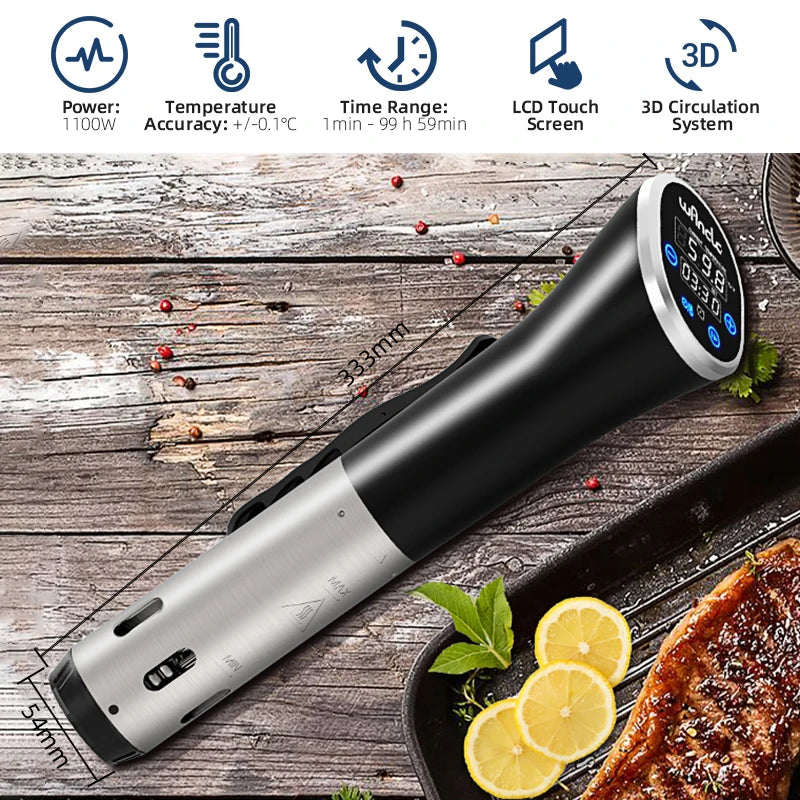 1100W Sous Vide Cooker with LCD Touch Control by HitMyNeed