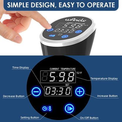 1100W Sous Vide Cooker with LCD Touch Control by HitMyNeed