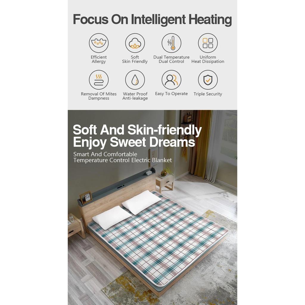 110/220V Thick Electric Blanket with Thermostat by HitMyNeed