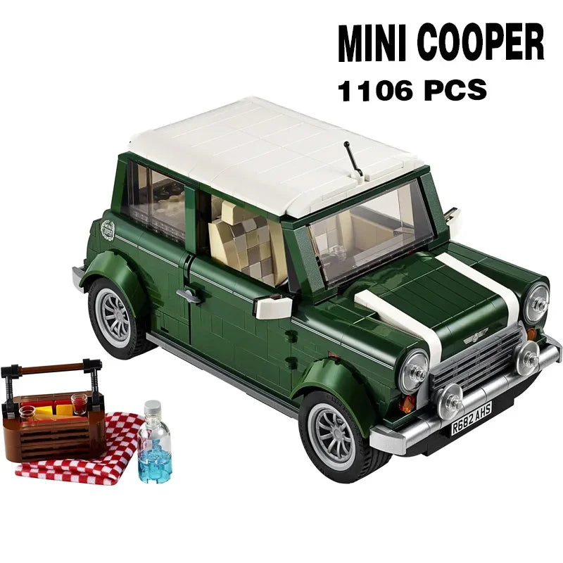 1106pcs Classic MINI Cooper MK VII Car Building Set by HitMyNeed