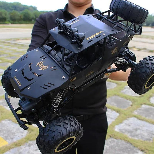 1:12 4WD Off-Road RC Car with LED Lights 2.4GHz 37cm-black by HitMyNeed