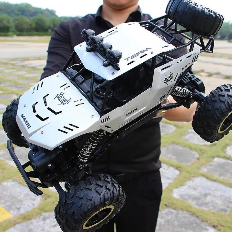 1:12 4WD Off-Road RC Car with LED Lights 2.4GHz 37cm-silver by HitMyNeed