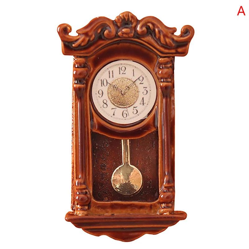 1:12 Dollhouse Miniature Wall Clock 3-6x1-7cm by HitMyNeed