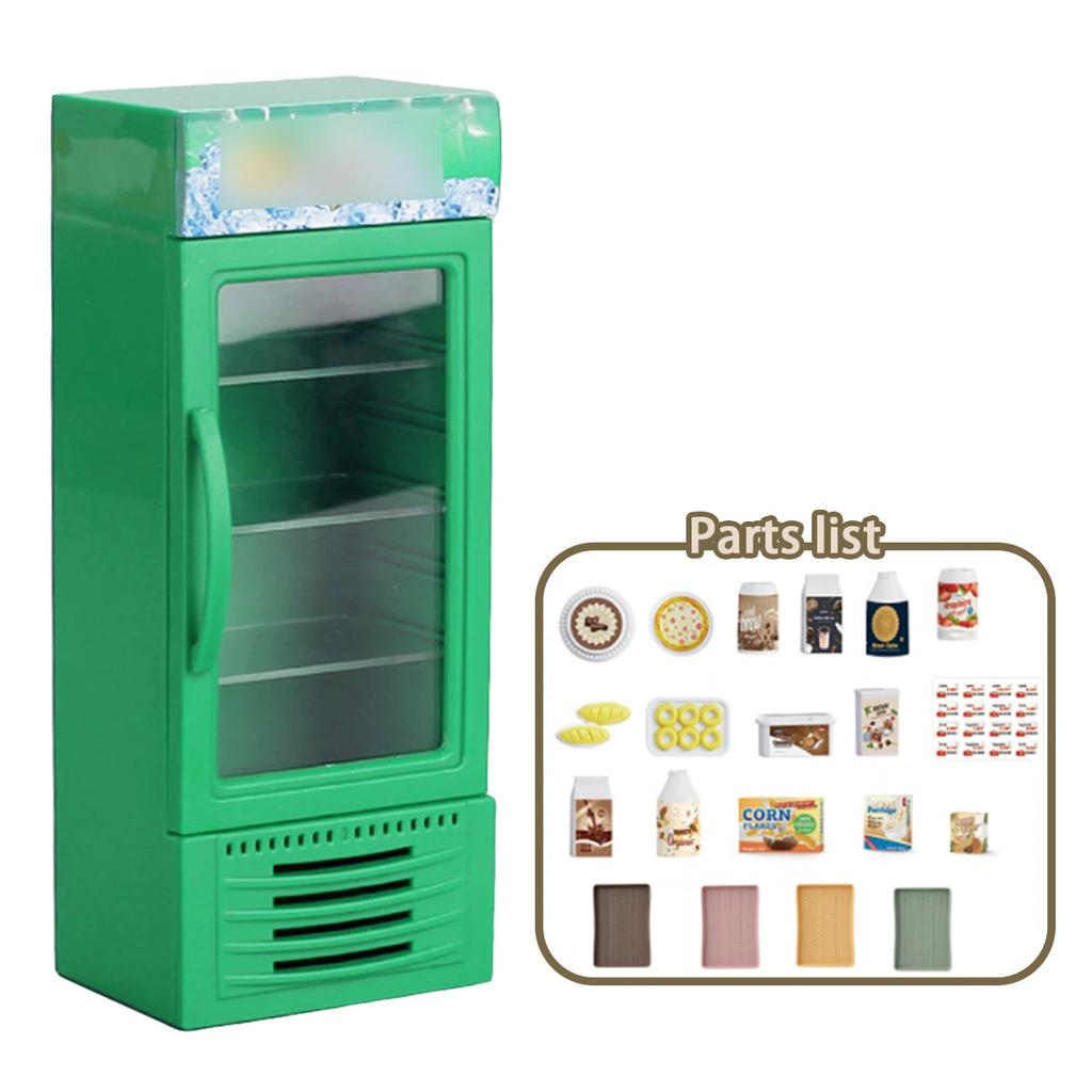 1:12 Mini Supermarket Refrigerator Dollhouse Set by HitMyNeed