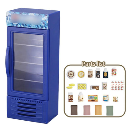 1:12 Mini Supermarket Refrigerator Dollhouse Set by HitMyNeed