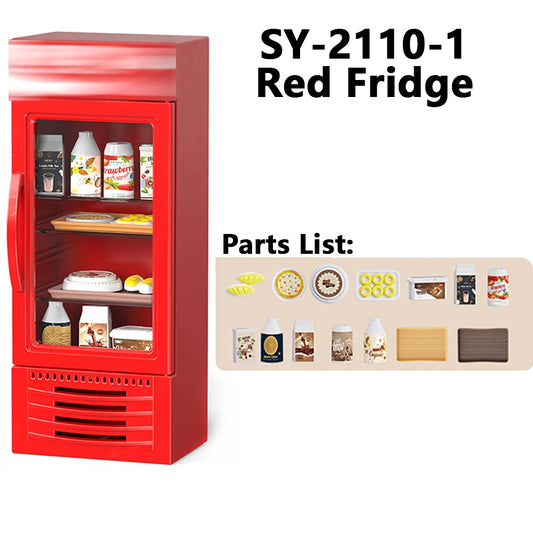 1:12 Mini Supermarket Refrigerator Dollhouse Set sy-2110-1 by HitMyNeed