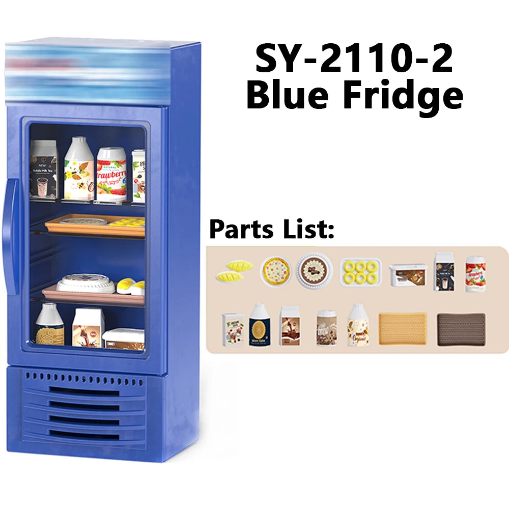 1:12 Mini Supermarket Refrigerator Dollhouse Set sy-2110-2 by HitMyNeed