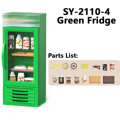 1:12 Mini Supermarket Refrigerator Dollhouse Set sy-2110-4 by HitMyNeed