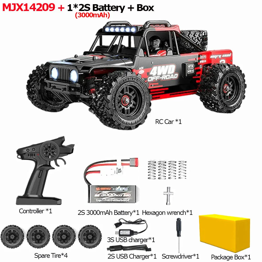 1/14 Brushless 4WD Off-Road RC Truck 75km/h mjx14209-1b-box by HitMyNeed