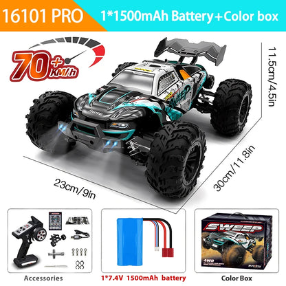 1:16 4WD 70km/h RC Drift Monster Truck with LED 16101pro-70km-h-box by HitMyNeed
