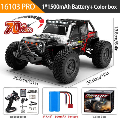 1:16 4WD 70km/h RC Drift Monster Truck with LED 16103pro-70km-h-box by HitMyNeed