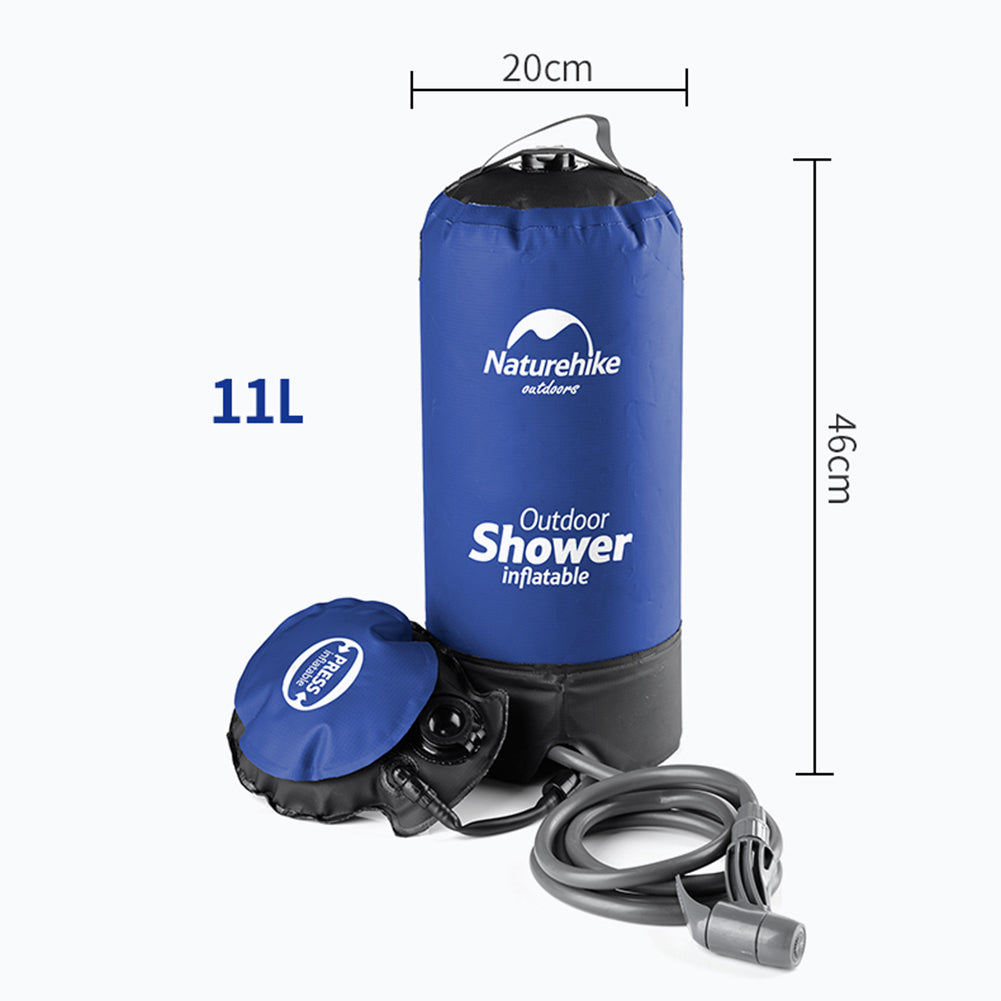 11L Inflatable Camping Shower Bag with Foot Pump by HitMyNeed