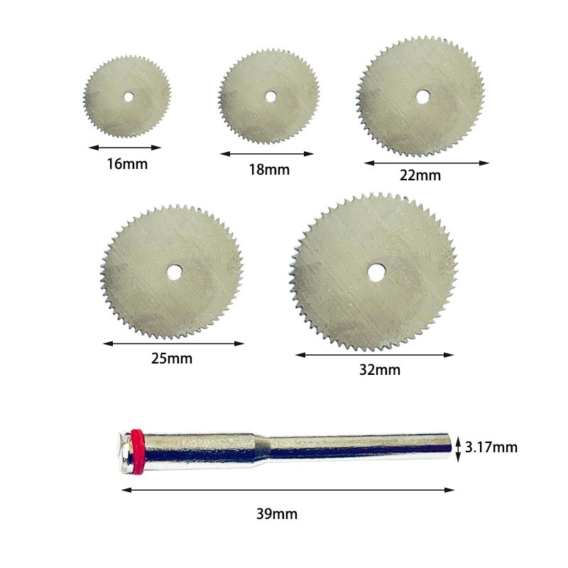11pcs Mini Circular Saw Blade Set for Rotary Tools by HitMyNeed