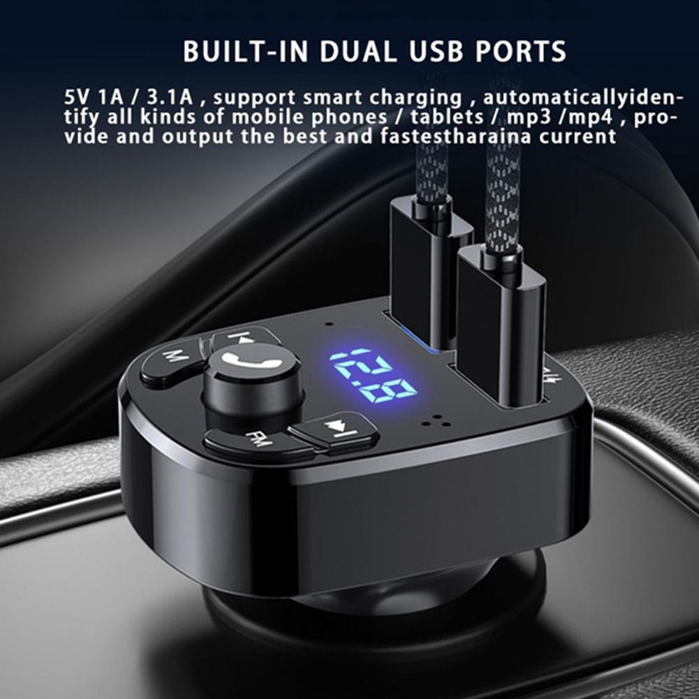 12-24V Bluetooth Car FM Transmitter with USB Charging by HitMyNeed