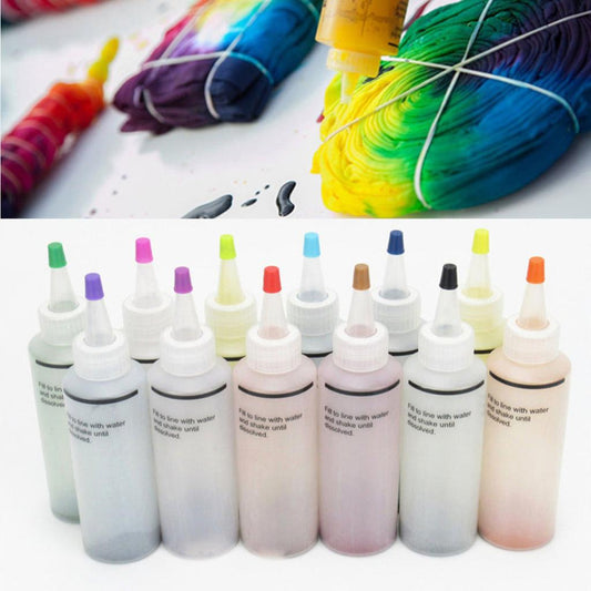 12-Bottle One-Step Tie-Dye Kit with Accessories by HitMyNeed