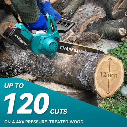 12" Brushless Cordless Chainsaw for Makita 18V Batteries by HitMyNeed