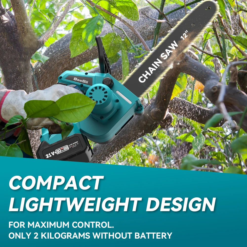 12" Brushless Cordless Chainsaw for Makita 18V Batteries by HitMyNeed