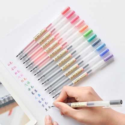 12-Color 0.5mm Gel Ink Pens Set by HitMyNeed