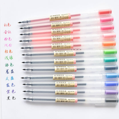 12-Color 0.5mm Gel Ink Pens Set by HitMyNeed