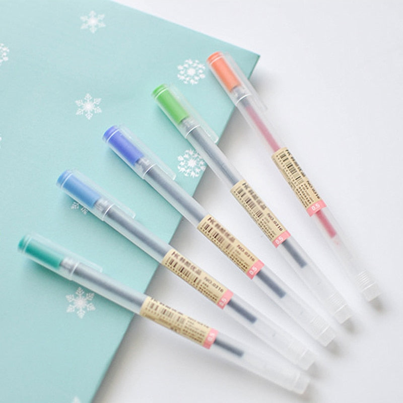 12-Color 0.5mm Gel Ink Pens Set by HitMyNeed