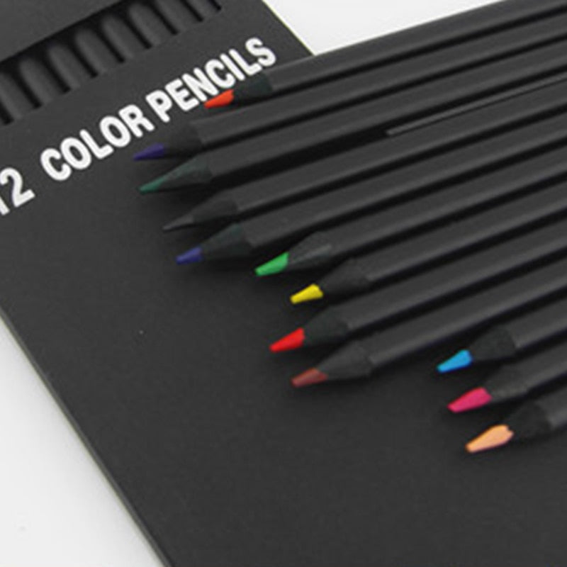 12-Color Artist Wooden Colored Pencil Set by HitMyNeed