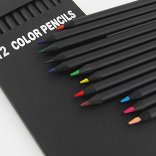 12-Color Artist Wooden Colored Pencil Set by HitMyNeed