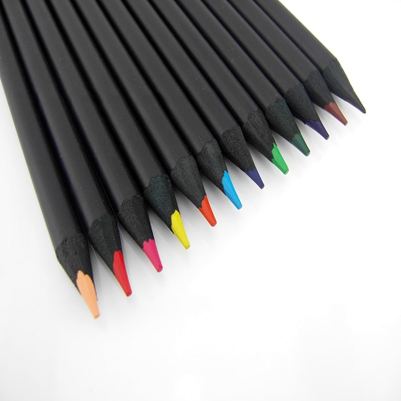 12-Color Artist Wooden Colored Pencil Set by HitMyNeed
