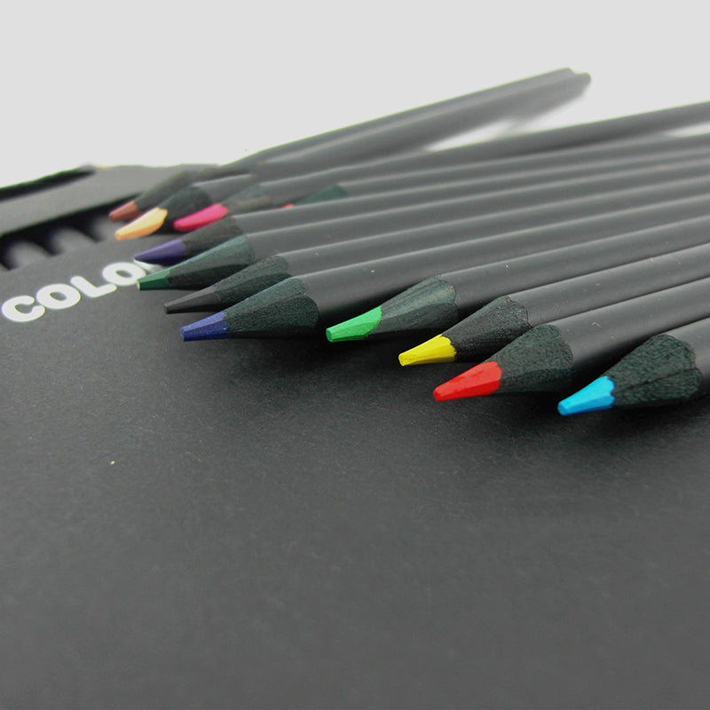12-Color Artist Wooden Colored Pencil Set by HitMyNeed