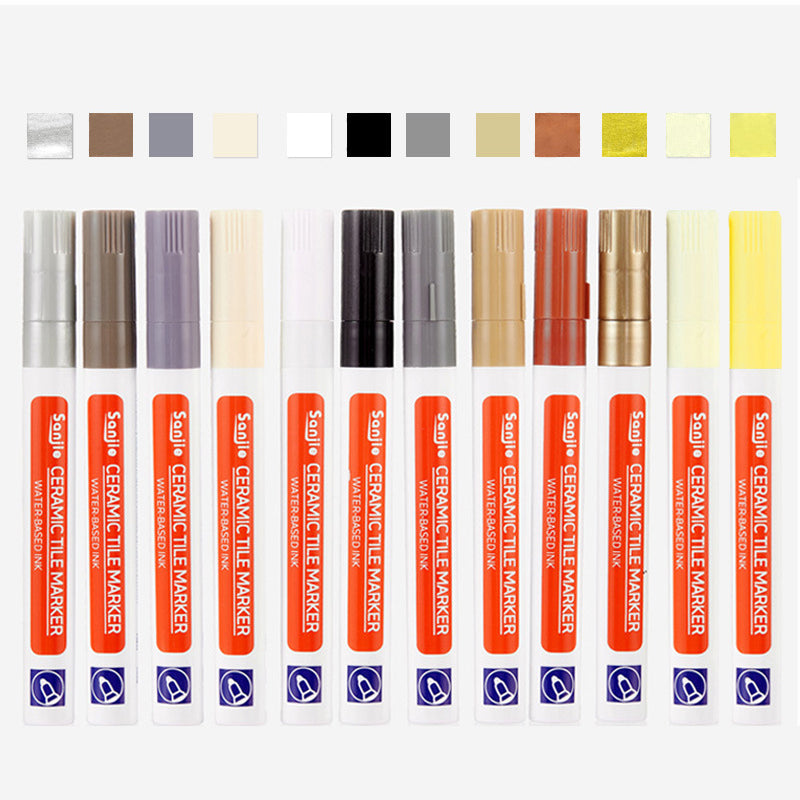 12-Color Waterproof Tile Grout Repair Marker Set by HitMyNeed