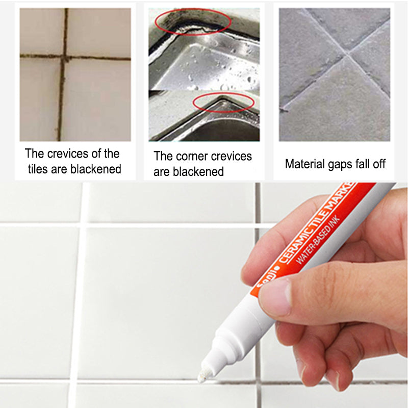 12-Color Waterproof Tile Grout Repair Marker Set by HitMyNeed