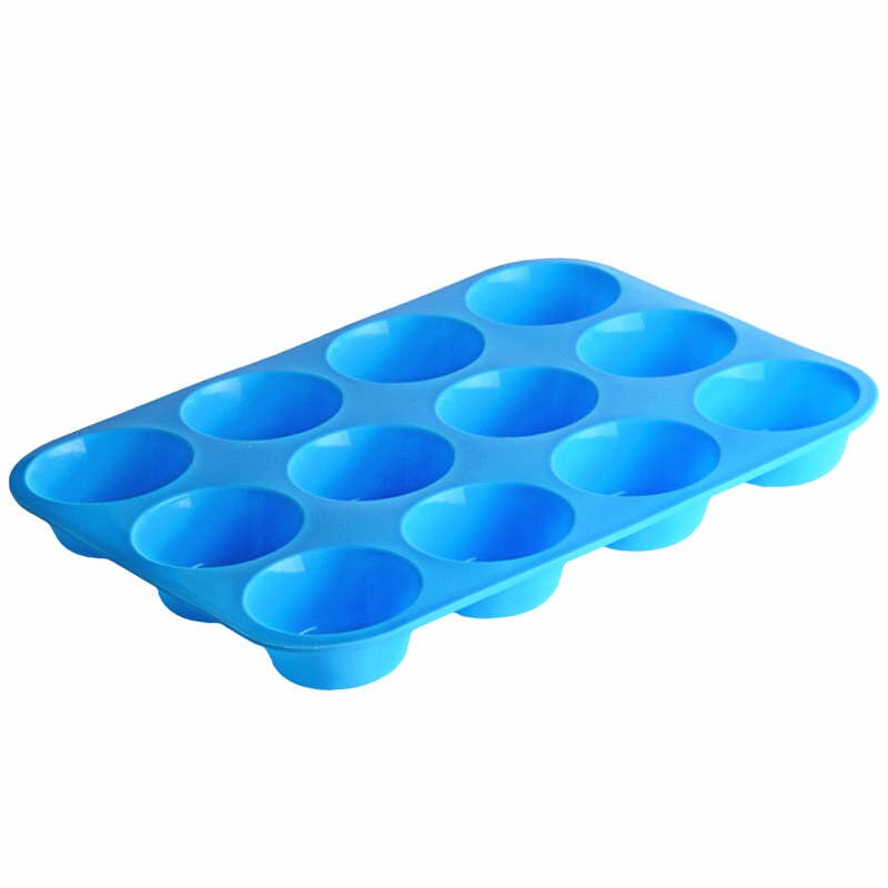 12-Cup Silicone Muffin and Cupcake Baking Tray by HitMyNeed