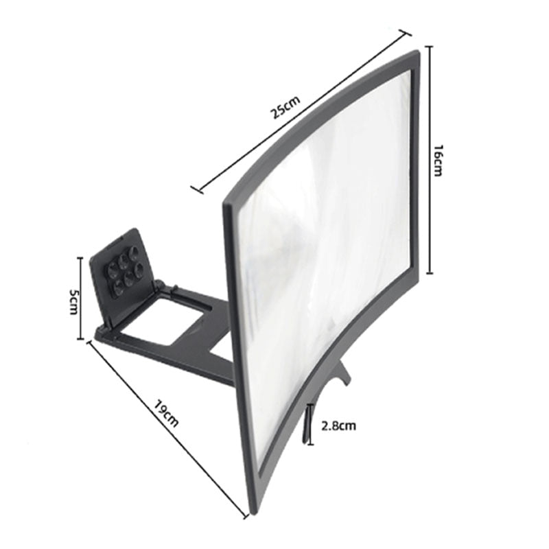 12" Curved Cell Phone Screen Magnifier Stand by HitMyNeed