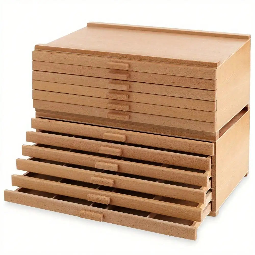 12-Drawer Wooden Art Supply Storage Box by HitMyNeed