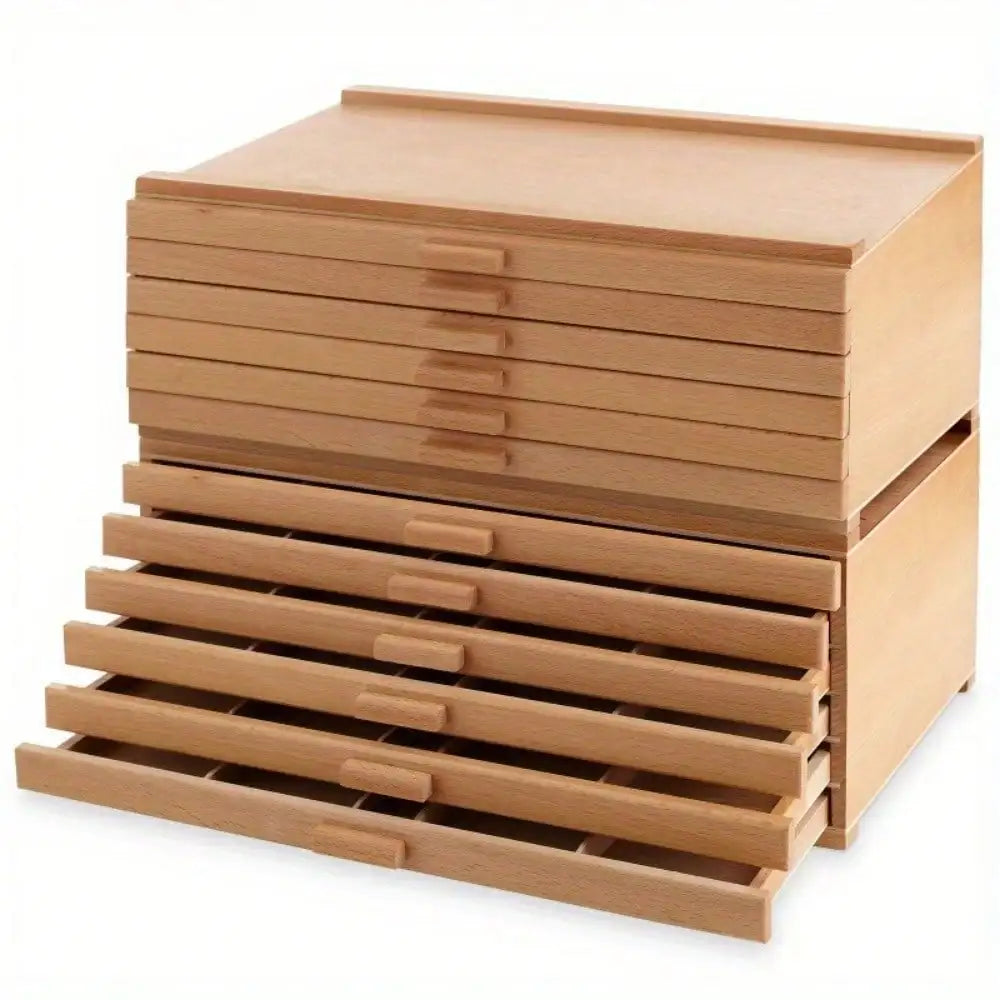 12-Drawer Wooden Art Supply Storage Box by HitMyNeed
