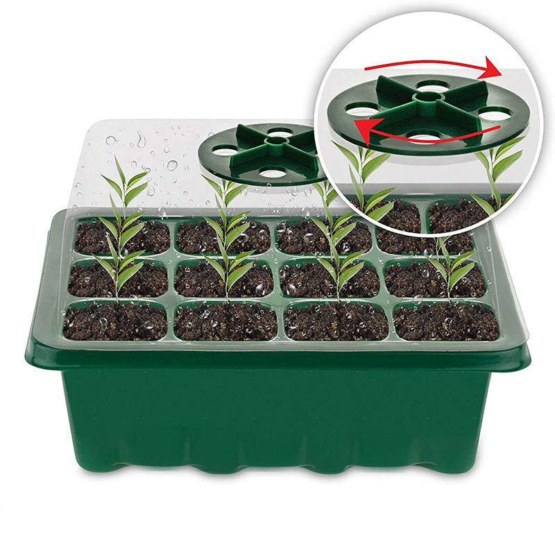 12-Hole Seed Germination Box with Adjustable Vent by HitMyNeed