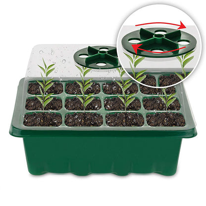 12-Hole Seed Germination Box with Adjustable Vent by HitMyNeed
